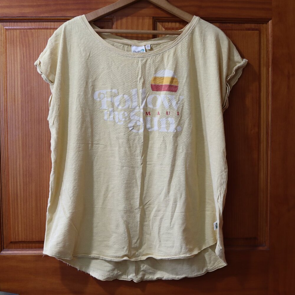 Pacific Creations Peachy Orange Follow The Sun Maui Vacation T-shirt XL